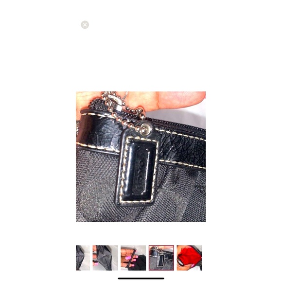 COACH 💥VINTAGE💥Signature Black Canvas Wristlet - Picture 4 of 9